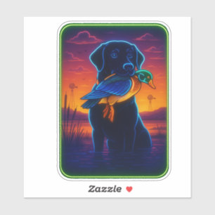 Adesivo Neon Hunting Dog Sticker