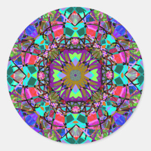 Adesivo Neon Kaleidoscope Mandala
