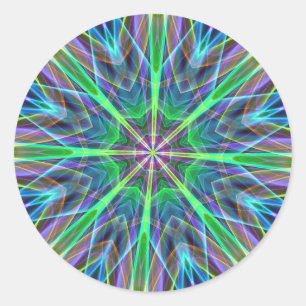 Adesivo Neon Pastel Aura Mandela, legal e vibrante