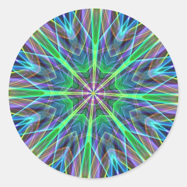 Adesivo Neon Pastel Aura Mandela, legal e vibrante (Frente)