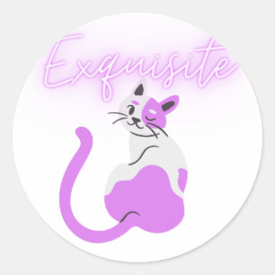 Adesivo Neon Pink Cat Exquisite