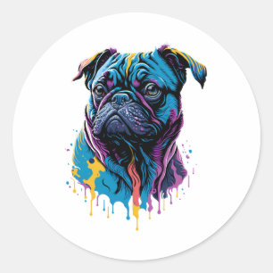 Adesivo Neon Pug Dog