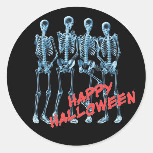 Adesivo Neon Skeletons Happy Halloween Stickers