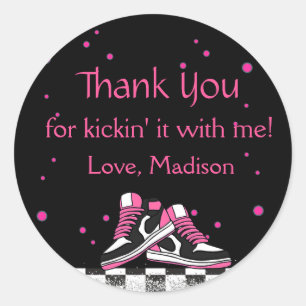 Adesivo Neon Sneaker Birthday, Glitter Obrigado