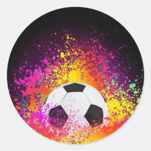 Adesivo Neon Soccer Ball Stickers