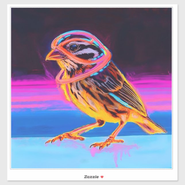 Adesivo Neon Sparrow com Acentos Brilhantes (Folha)