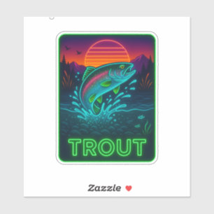 Adesivo Neon Trout Sticker