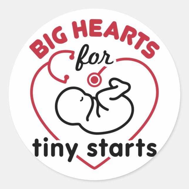 Adesivo Neonatal NICU Enfermeira Grandes Corações para Com (Frente)