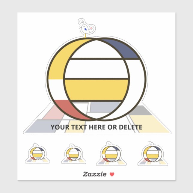 Adesivo Neoplasticismo Sublime Monograma de Arte. Letra O (Folha)