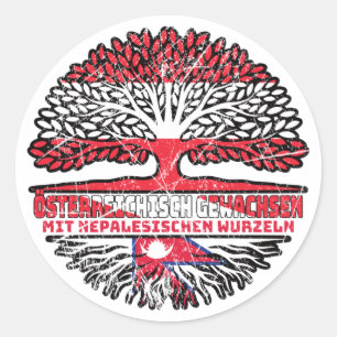 Adesivo Nepal Nepalesisch Österreichisch Österreich Baum