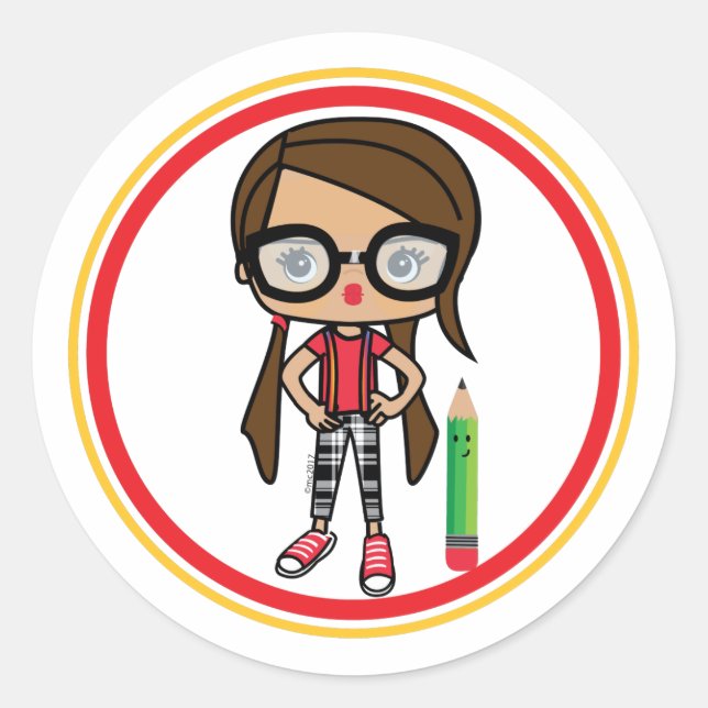 Adesivo Nerd Anna Sticker (Frente)