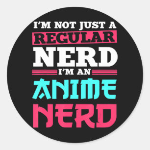 Adesivo Nerd de anime manga de arte Cosplay Otaku Gift