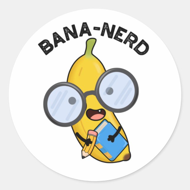 Adesivo Nerd Engraçado de Bana-nerd (Frente)