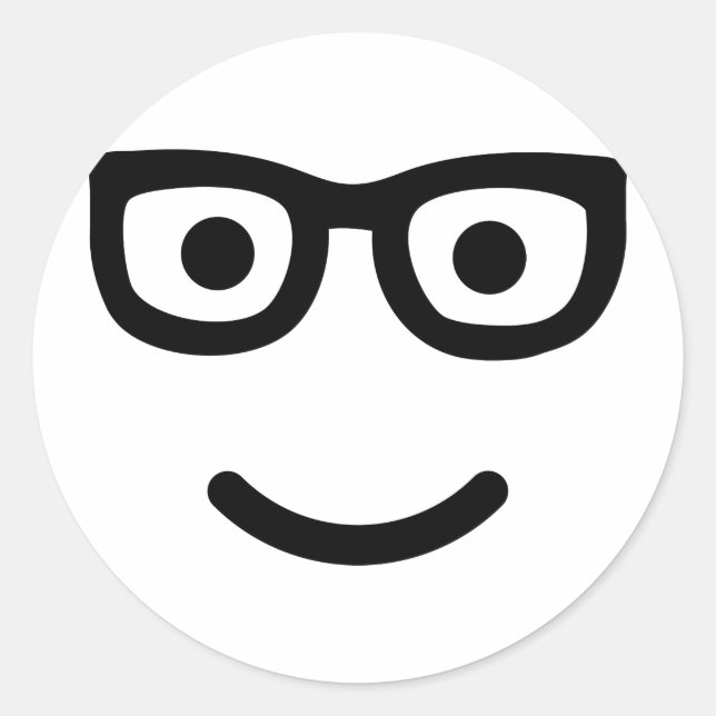 Adesivo Nerd geek Óculos (Frente)