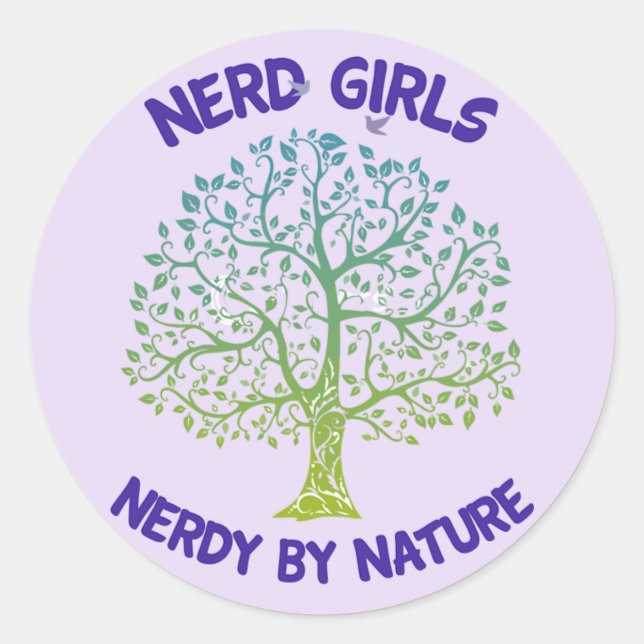 Adesivo Nerd Girls Nerdy pela Nature Sticker (Frente)