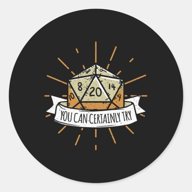 Adesivo Nerd Jogo de Tabuleiro Dungeon Você Pode Certament (Frente)