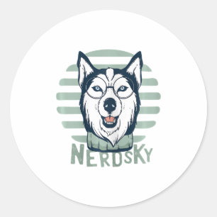 Adesivo Nerdsky Classic Rouco Engraçado
