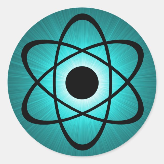 Adesivo Nerdy Atomic Stickers, Teal (Frente)