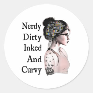 Adesivo Nerdy Dirty Inked &amp; Curvy Lading Lovers Tatto