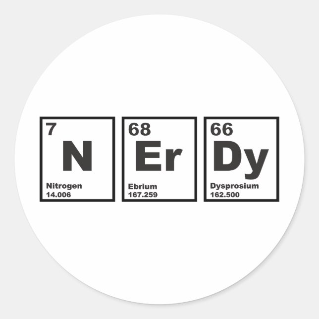 Adesivo Nerdy Elements (Frente)