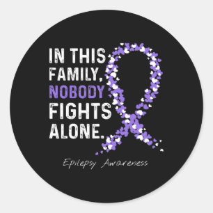 Adesivo Nesta Família Ninguém Luta Contra a Epilepsia Sozi