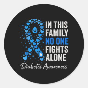 Adesivo Nesta Família Sozinha Combate Camiseta Diabetes