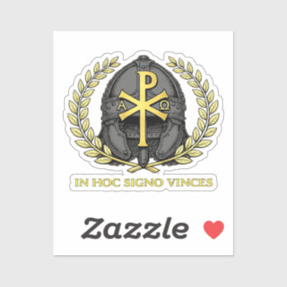Adesivo Neste Sinal Vencerás Capacete Romano Chi-Rho