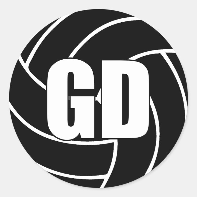 Adesivo Netball Goal Defense, GD, Netball Team Stickers (Frente)