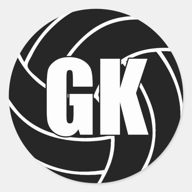 Adesivo Netball Goal Keeper, GK, Netball Team Stickers (Frente)
