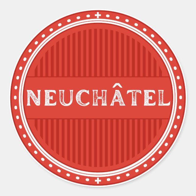 Adesivo Neuchatel City Pride Emblem – Swiss Identity (Frente)