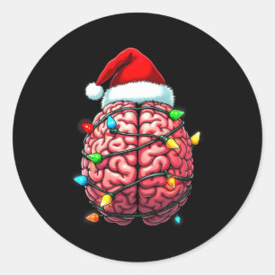 Adesivo Neuro Enfermeira Natal Chapéu de Papai Noel Neurol