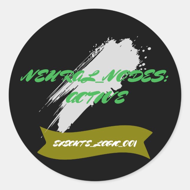 Adesivo Neuro_Nodes: Neural Override Command (Frente)