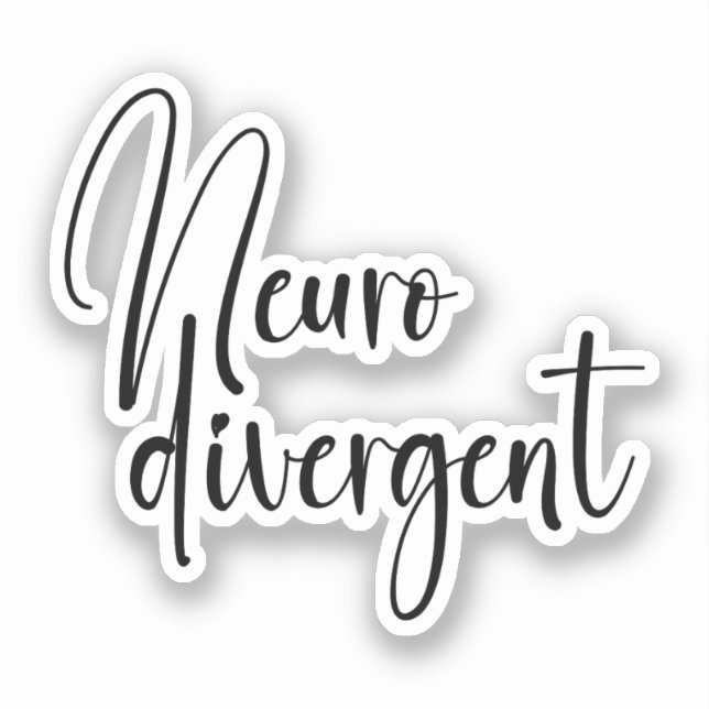 Adesivo Neurodivergente | Sensibilização para a neurodiver (Frente)