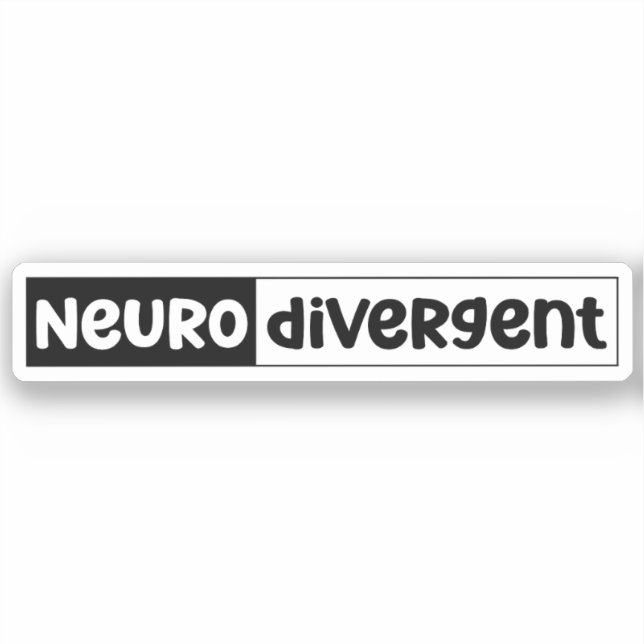 Adesivo Neurodivergente | Sensibilização para a neurodiver (Frente)