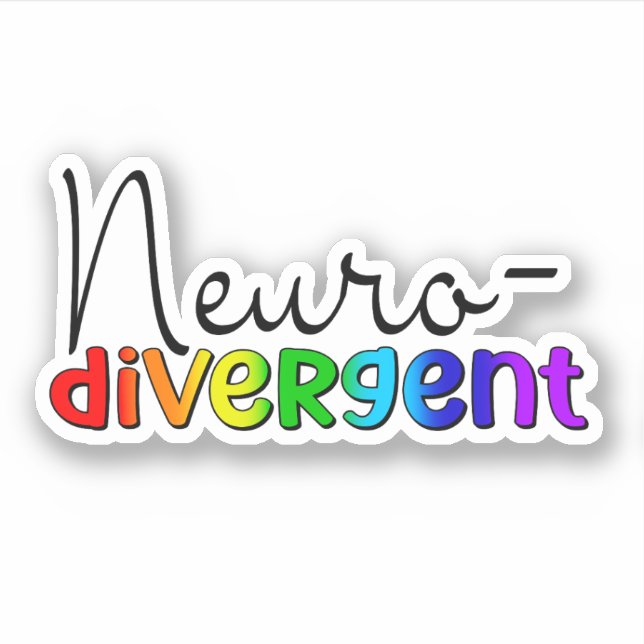 Adesivo Neurodivergente | Sensibilização para a neurodiver (Frente)