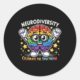 Adesivo Neurodiversidade Celebra Autismo Do Cérebro Do Esp