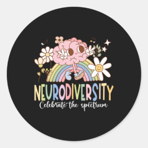Adesivo Neurodiversidade Celebre O Espectro Cérebro Groovy
