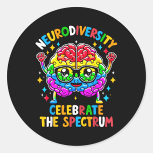 Adesivo Neurodiversidade Cérebro Autismo Sensibilização