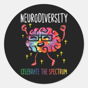Adesivo Neurodiversidade Cérebro Autismo Sensibilização e