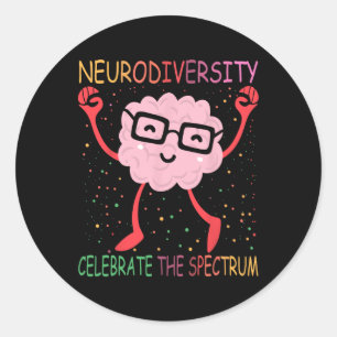 Adesivo Neurodiversidade Cérebro Autismo Sensibilização e 