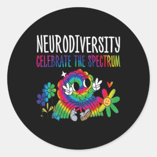 Adesivo Neurodiversidade Cérebro Autismo Sensibilização e