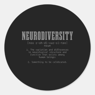 Adesivo NeuroDiversidade Definição Autismo Consciência Mês