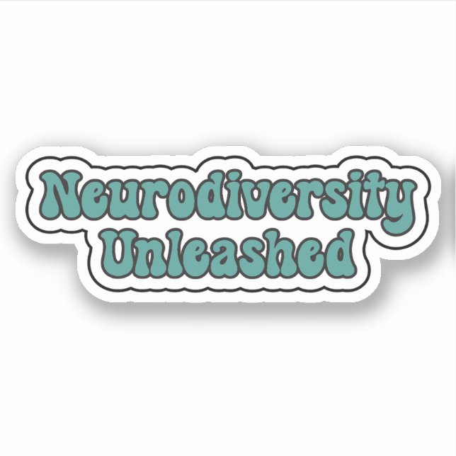 Adesivo Neurodiversidade Libertou Neurodivergência Teal (Frente)