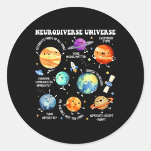 Adesivo Neurodiversificada Universo Neurodiversidade Autis