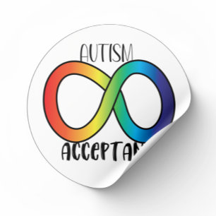 Adesivo Neurodiversity Autismo Aceitação Arco-Íris Bot