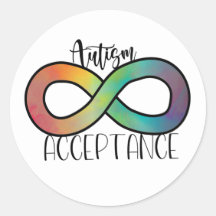 Neurodiversity Autismo Aceitação Arco-Íris Botão