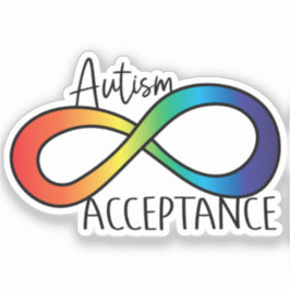 Adesivo Neurodiversity Autismo Advertência Arco-Íris