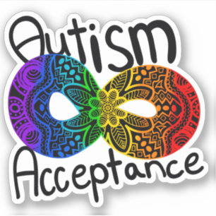 Adesivo Neurodiversity Autismo Advertência Arco-Íris