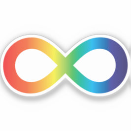 Adesivo Neurodiversity Autismo Advertência Arco-Íris
