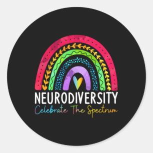 Adesivo Neurodiversity Autismo Espectro Asd Adhd Arco-Íris
